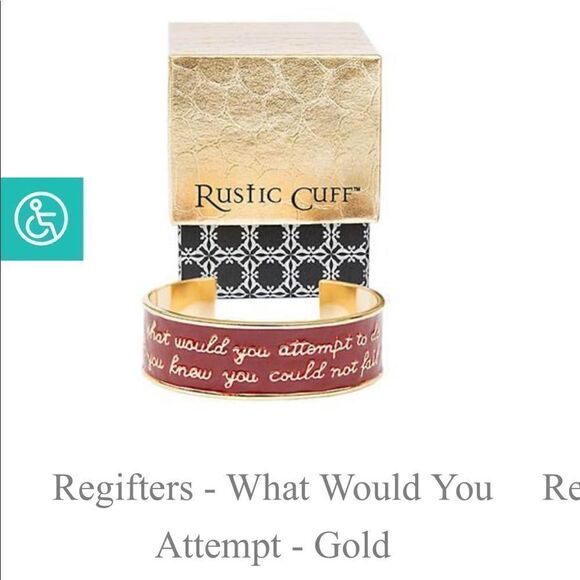 INSPIRATIONAL RUSTIC Cuff! Red n Gold! - Picture 6 of 10